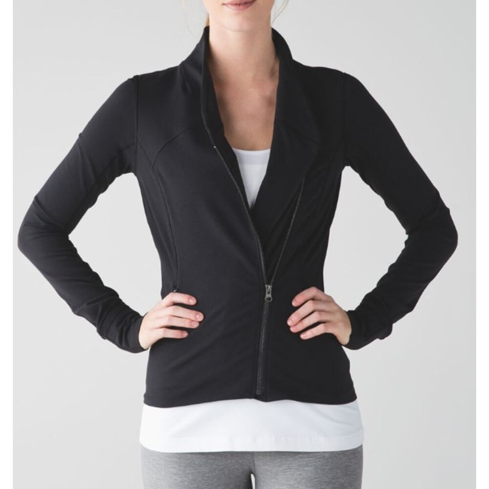 Lululemon Precision Jacket Black Luon Athletic Athleisure Yoga Workout Running